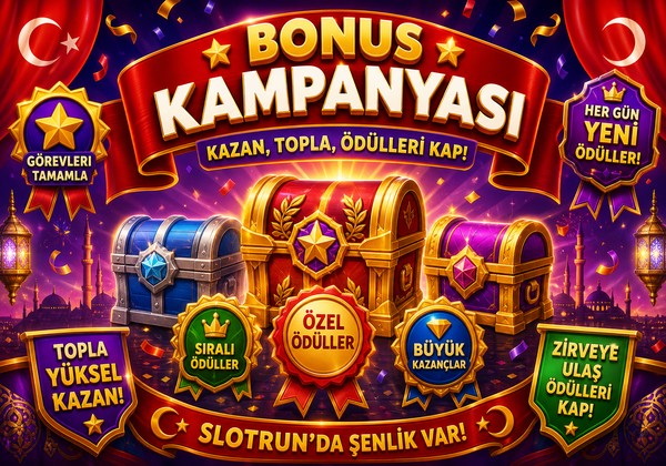 Slotrun bonus ve kampanya tanıtım görseli ödüller