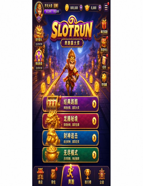 Slotrun platformu akıllı telefon ekranında oyun görüntüsü